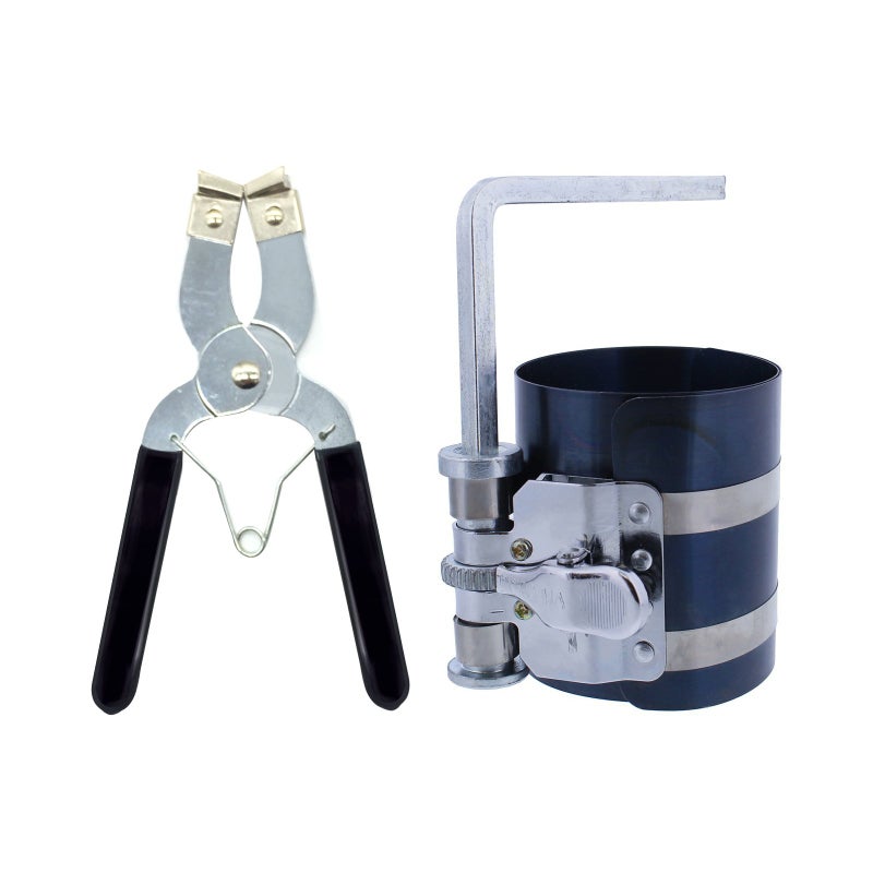 MMonDod Car Engine Piston Ring Installer Removal Kit - Piston Ring Compressor 2 1/8" to 7" & Adjustable Piston Installer Plier - Image 1